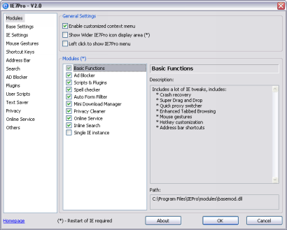 IE7pro 2.0 settings (410 pix)