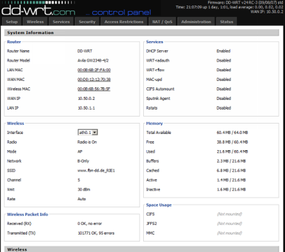 DD-WRT 24 RC3 screenshot (410 pix) DD-WRT 24 RC3 screenshot (410 pix)
