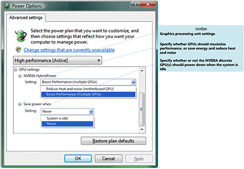 Screenshot alpha-versie Hybrid SLI-software