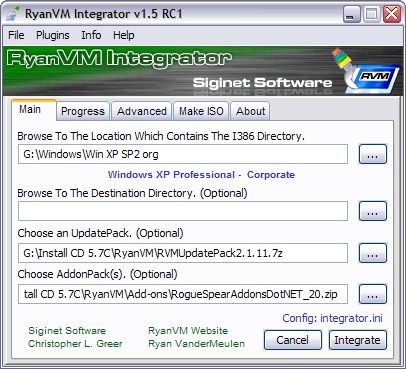RVM Integrator 1.5 RC1 screenshot