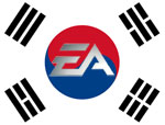 Vlag Zuid Korea met EA logo