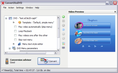 ConvertXtoDVD 2.99.9.500 screenshot (410 pix)
