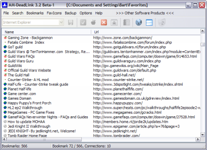 AM-DeadLink 3.2 beta 1 screenshot (410 pix)