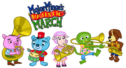 Major Minor\'s Majestic March - artwork en logo Major Minor\'s Majestic March - artwork en logo