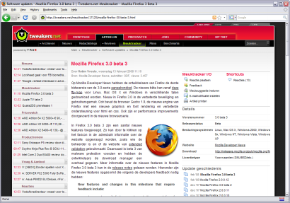 Mozilla Firefox 3.0 beta 3 screenshot (410 pix)