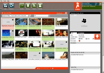 Tribler screenshot (410 pix)