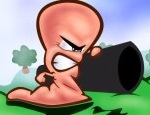 Worm met bazooka (Worms Armageddon)