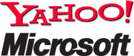 Yahoo en Microsoft logo's