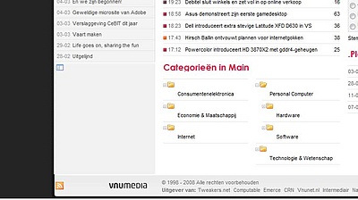 Tweakers.net in Internet Explorer 8 beta 1
