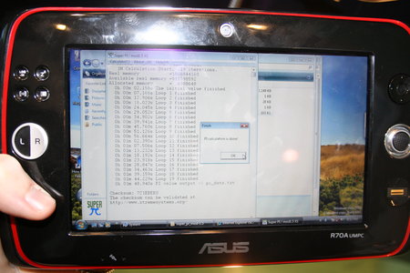 Asus R70A umpc Super Pi Asus R70A umpc Super Pi