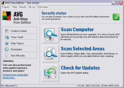 AVG Anti-Virus Free Edition 7.5 (410 pix)