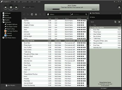 Songbird screenshot (410 pix)