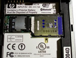 HP iPaq 614c Simkaart en msd-kaart (small)