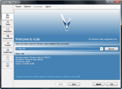 vLite screenshot (410 pix)