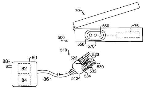 Apple - Electromagnetic connector for electronic device