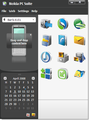 Nokia PC Suite 6.86 release 9 screenshot
