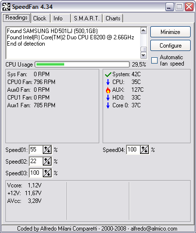 SpeedFan 4.34 screenshot (modified)