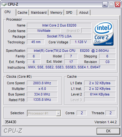 CPU-Z 1.44.2 screenshot