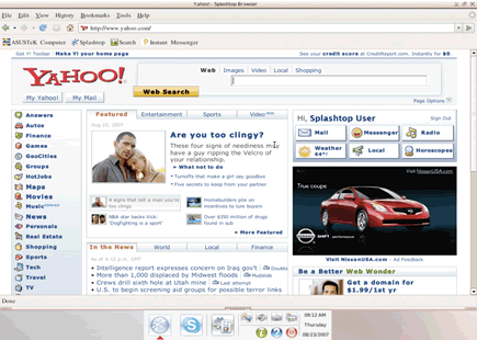 Splashtop screen Splashtop screen