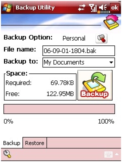 E-ten M810 backup