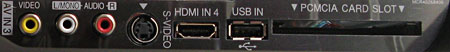 LG 50PG6000 Aansluitingen zijkant