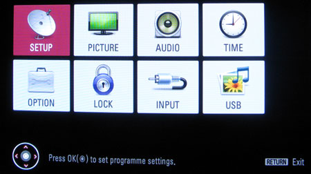 LG 50PG6000 On-screen display