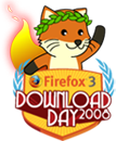 Firefox 3 Download Day 2008 logo