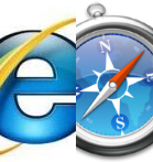 Safari en IE logo's
