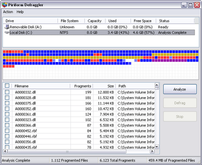 Defraggler 1.01.073 beta screenshot (410 pix)