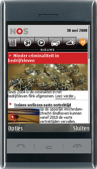 Nos Mobiel applicatie