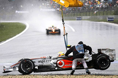 Gecrashte F1-auto