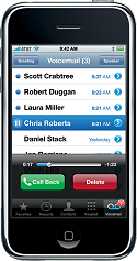 Visual voicemail op de iPhone