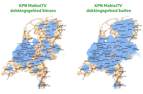 Dekkingsgebied KPN Mobiel TV
