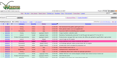 Mantis in dienst als Devtrack voor Tweakers.net