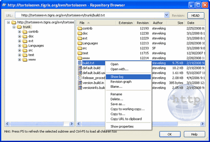 TortoiseSVN screenshot (410 pix)