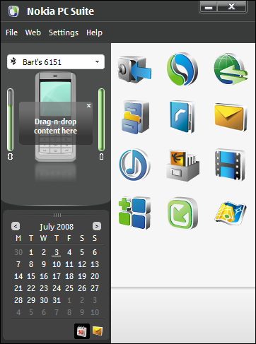 Nokia PC Suite 7.0.7.0 screenshot Nokia PC Suite 7.0.7.0 screenshot