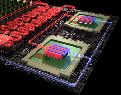 Waterkoelingssysteem voor supercomputers van IBM Waterkoelingssysteem voor supercomputers van IBM