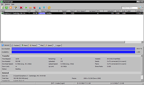 µTorrent 1.8 build 11468 rc4