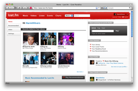 Vernieuwde Last.fm-website