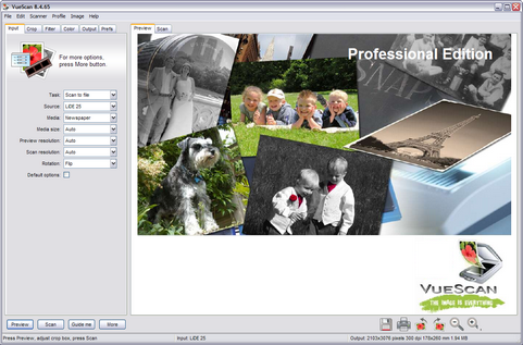VueScan screenshot (481 pix)
