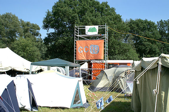 Campzone 2008 - T@C- en CCTV-vlaggen Campzone 2008 - T@C- en CCTV-vlaggen