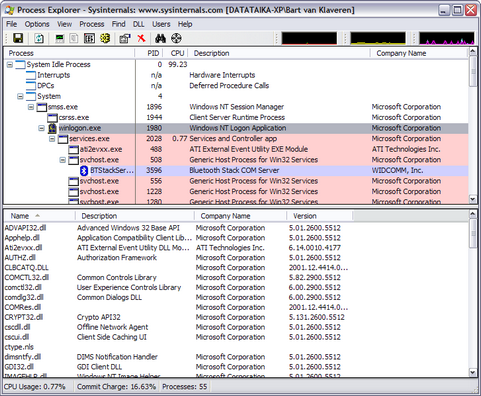 Process Explorer screenshot (481 pix)