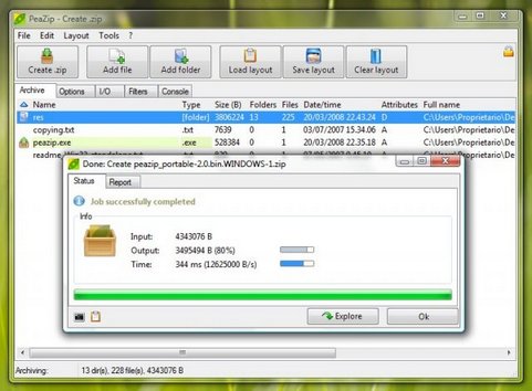 PeaZip screenshot (481 pix)