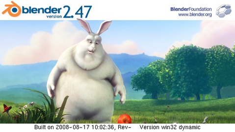 Blender 2.47 - about screen (481 pix)