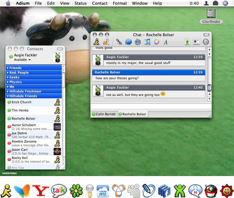 Adium X screenshot (481 pix) Adium X screenshot (481 pix)