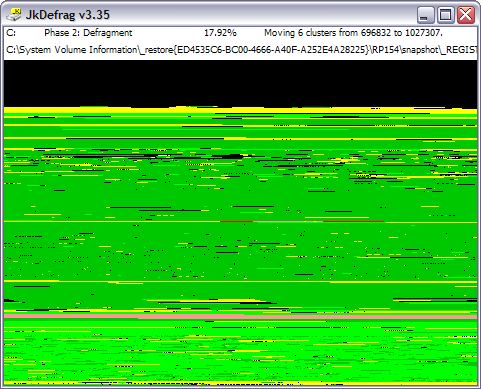 JkDefrag 3.35 screenshot