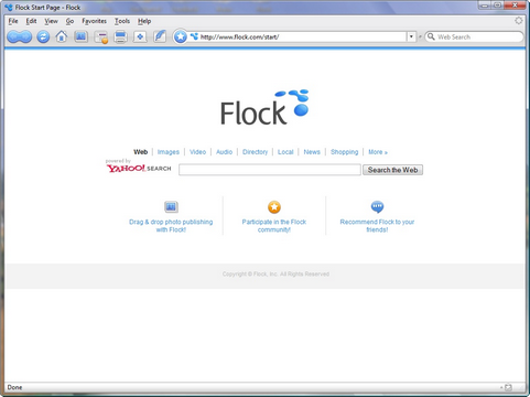 Flock screenshot (481 pix)