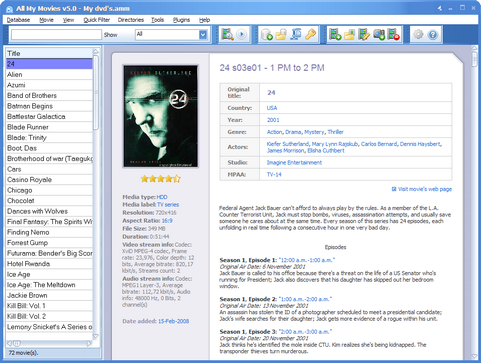 All My Movies 5.0 screenshot (481 pix)