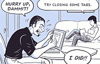 Tab-frustro uit Google Chrome-strip