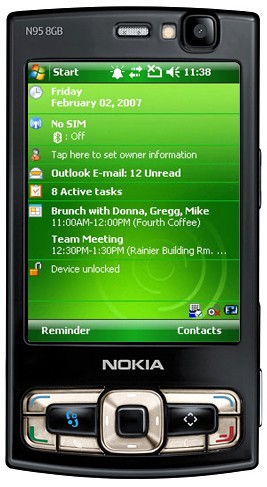 Nokia N95 8GB met Windows Mobile Nokia N95 8GB met Windows Mobile